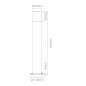 Preview: TURA 60 Stehleuchte 12W  IP65 950Lm/960Lm Aluminium 600mm Corten